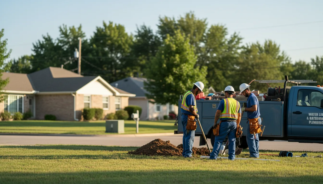 Residential water line and bathroom plumbing service in Blachly, OR